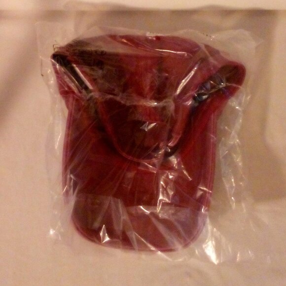 Baseball Cap: Eagle & American Flag. Burgundy. Cotton. New - Picture 2 of 3
